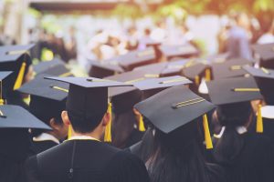 College graduates wearing regalia